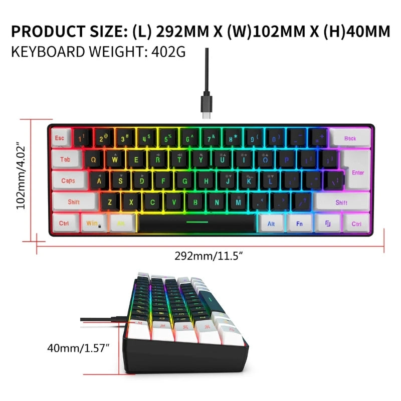 Gaming Keyboard Comfortable Operation Feeling Input Dedicated Media Keys Keypad Water Resistant Gaming Keyboard